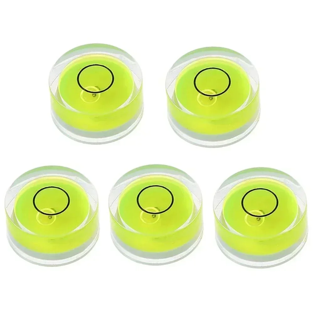 5pcs Round Bubble Level Mini Spirit- Level Bullseye- Level Aligner Measurement Instrument Bubble Inclinometer Horizontal