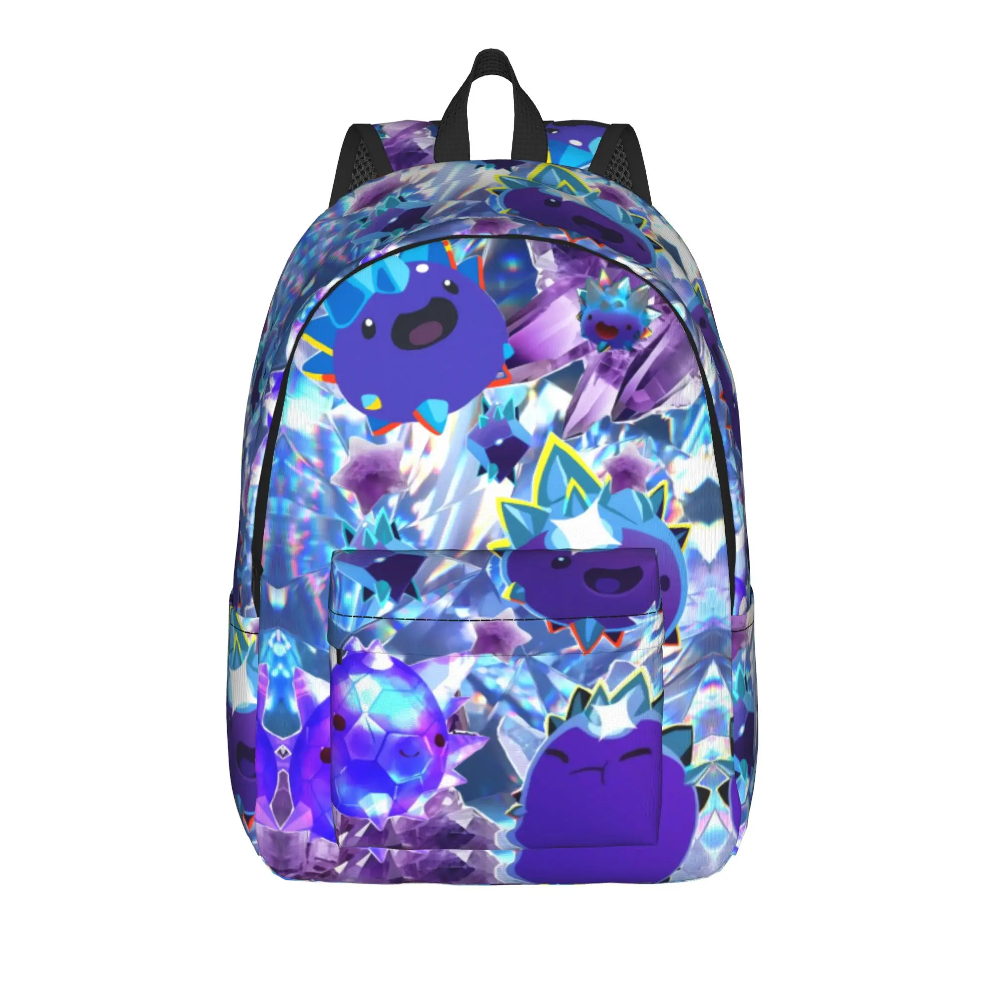 Glitter Purple Slime Rancher Backpack  Hiking Backpacks Boy Casual School Bags Designer Soft Rucksack