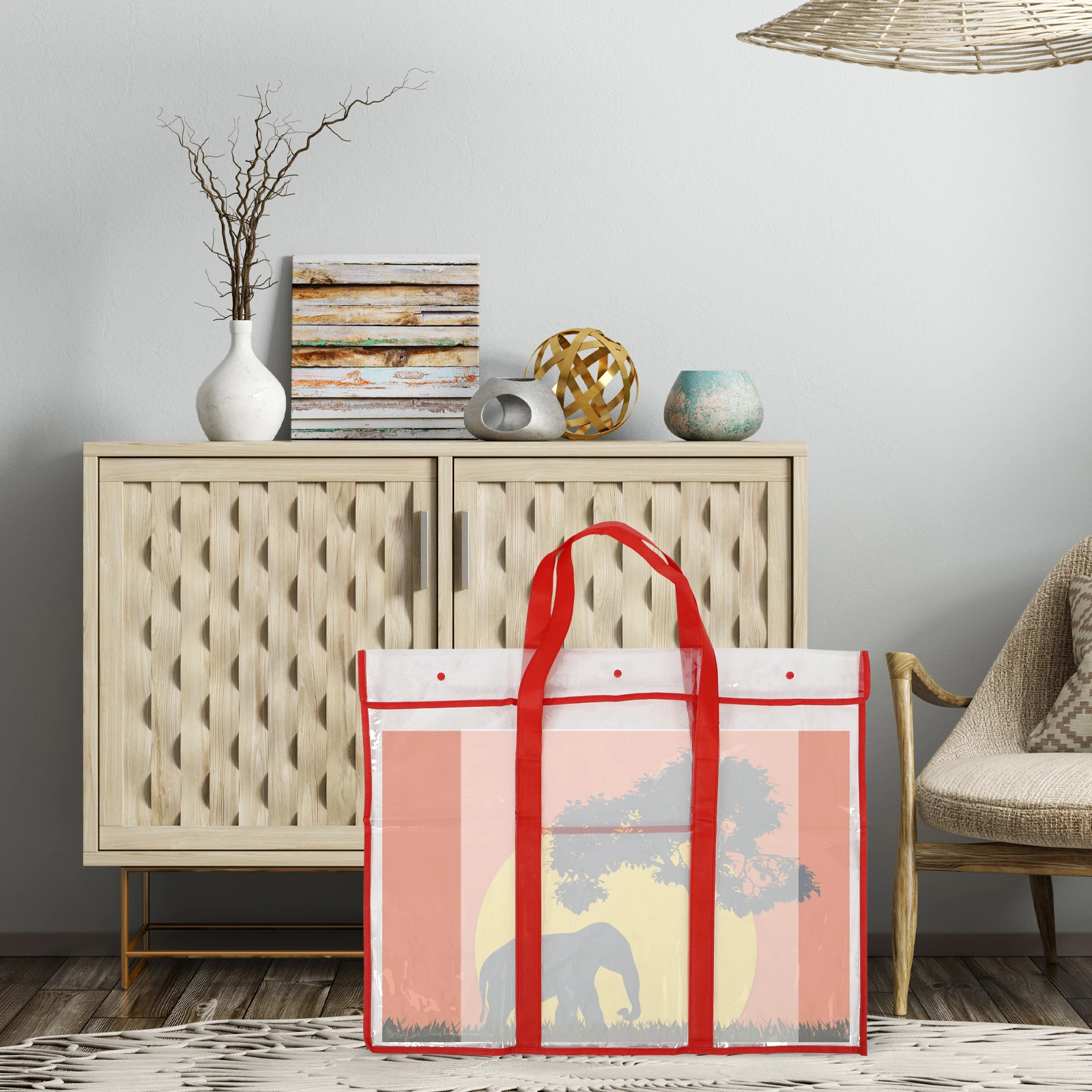 

Large Poster Storage Bag Red Drawing Board Carrier Artwork Folder Painting Paper Pouch Sketchpad Tool Bag Sturdy Durable