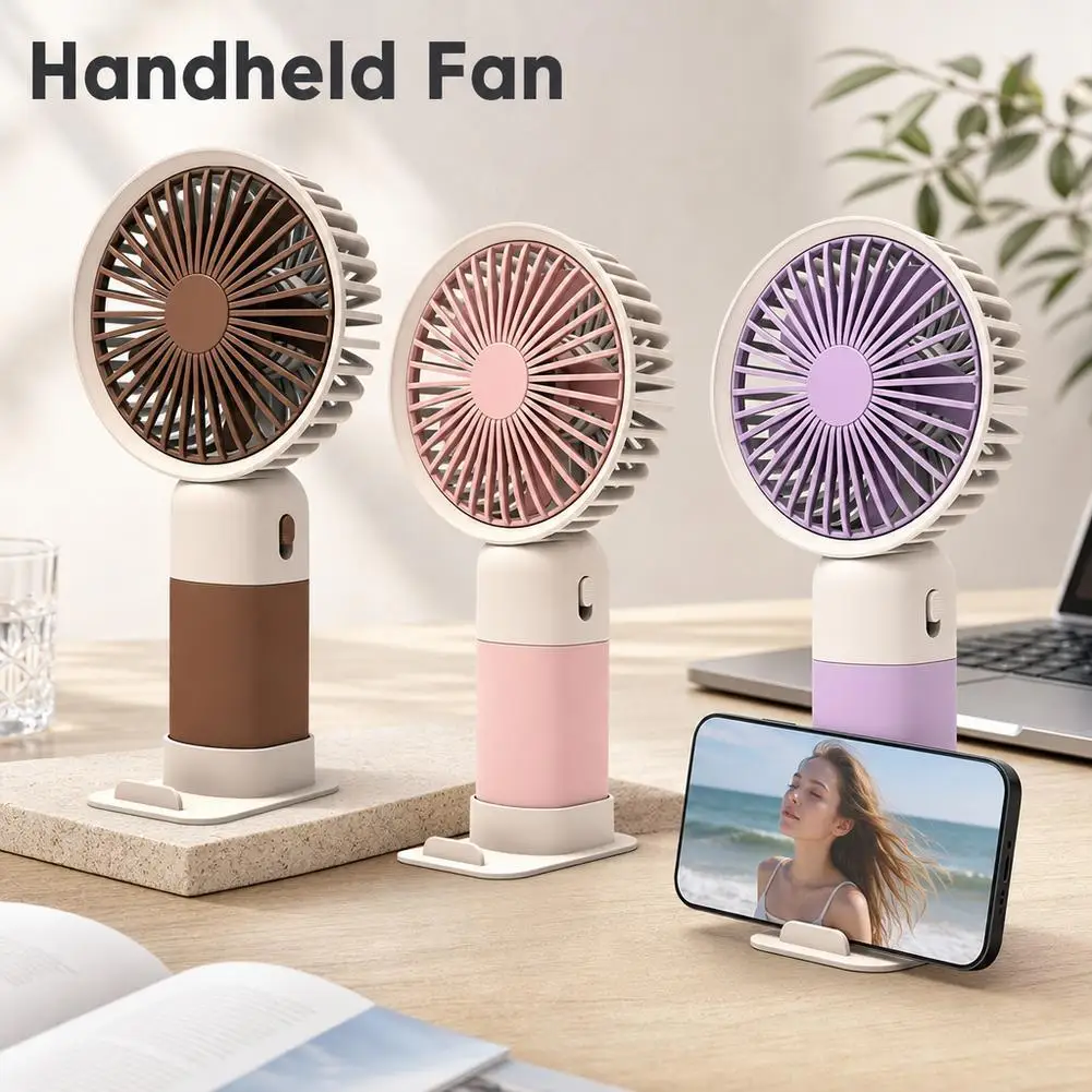 Portable Handheld Small Fan USB Rechargeable Clip Desk Fan Quiet Powerful Airflow Hand Cooling Fan For Office Travel