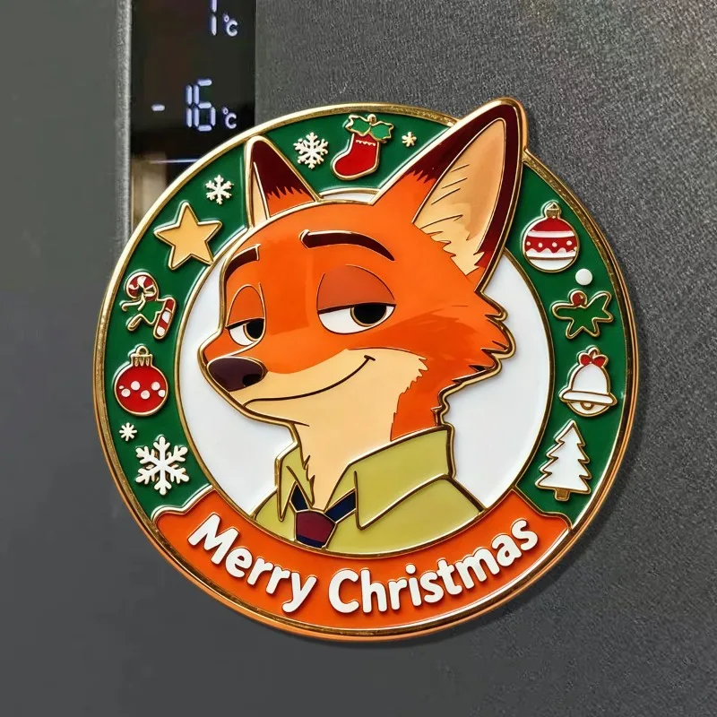 الأكثر مبيعا الكرتون أنيمي عيد الميلاد نمط نيك جودي Zootopia 2 مستوى المظهر العالي الاكريليك المغناطيسي شقة مغناطيس الثلاجة هدية