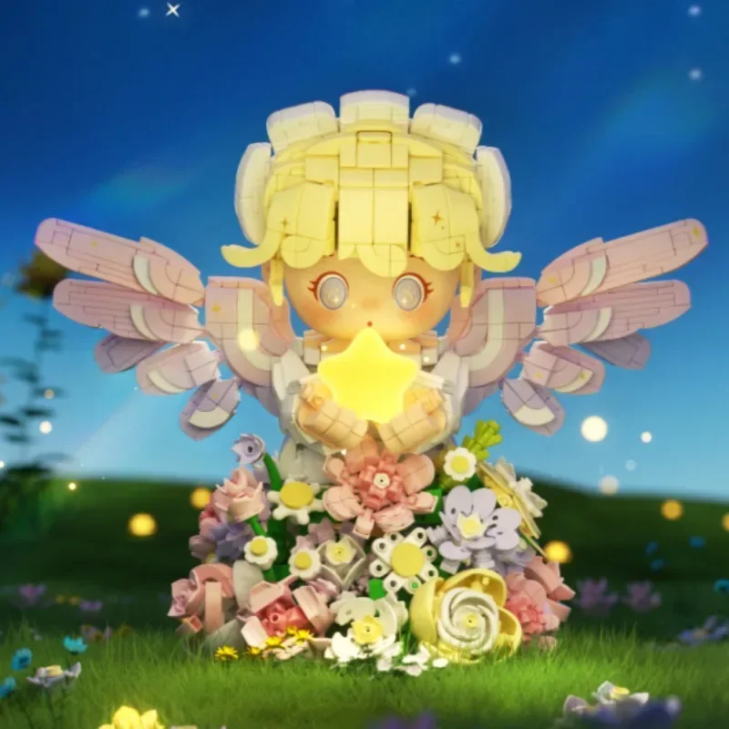 Flowers for Angels Assembled Building Blocks Flower Fantasy Stars Children's Toys Desktop Ornaments Girls Holiday Gifts