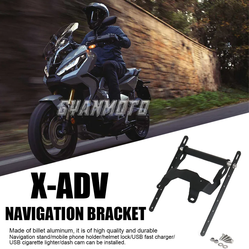 

New Motorcycle Metals Accessories Navigation Bracket Holder Black For Honda XADV750 X-ADV750 XADV 750 X-ADV 750 xadv750