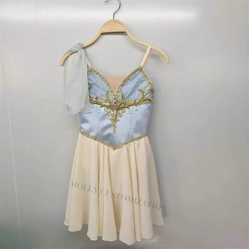 2024 New Customized Light Color Champagne Color Magic Variation Cupid Professional Performance Skirt for Adults and Children