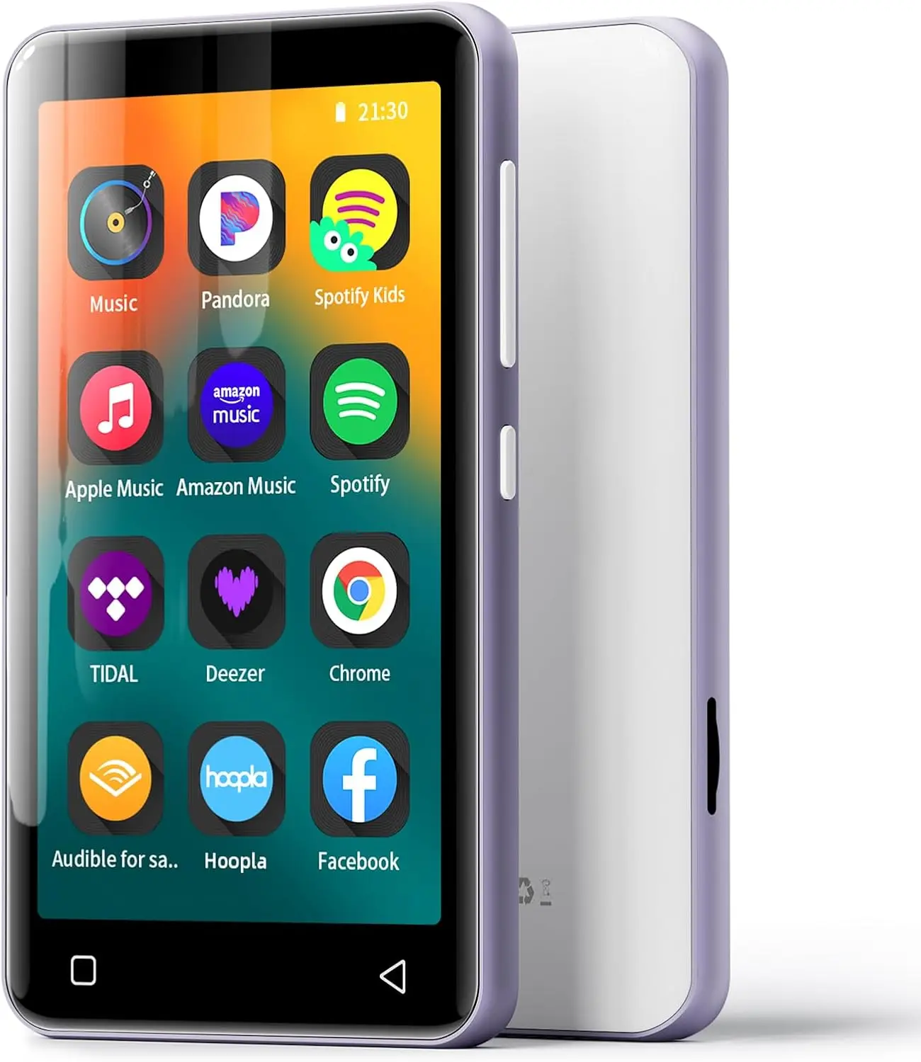 

MP3-плеер на 80 ГБ с Bluetooth, Wi-Fi, Spotify Kids, Pandora, звуком, сенсорным экраном 4,0, родительским управлением, до 1 ТБ (белый)