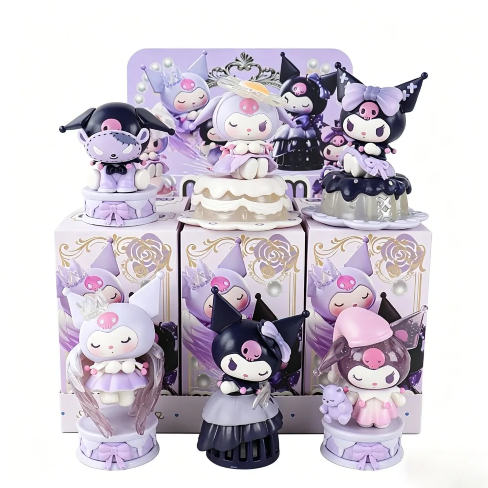Sanrio White Day Moon Kuromi, Juguete de Moda, Linda Figura Sorpresa en Caja Ciega, Mercancía Creativa, Adorno de Escritorio, Regalo para Niños