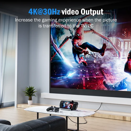 Imagen 2 del producto Lemorele 6 en 1 estación de acoplamiento USB C para Steam Deck HDMI 4K30Hz RJ45 1000M PD 100W interruptor de base para proyector PC TV USB C HUB