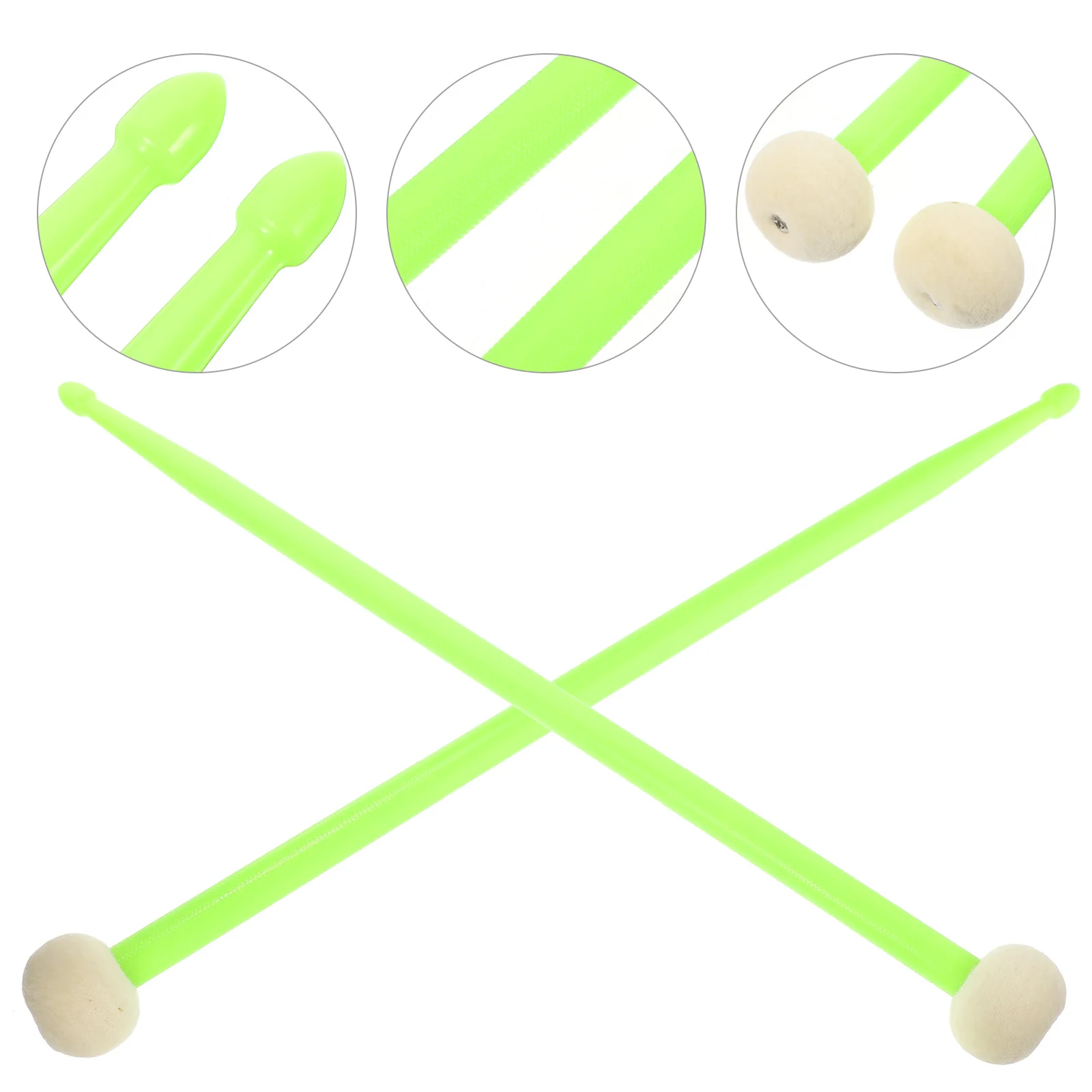 

Double-headed Drumsticks Accessories Sided Professional Tip Percussion Multipurpose End
