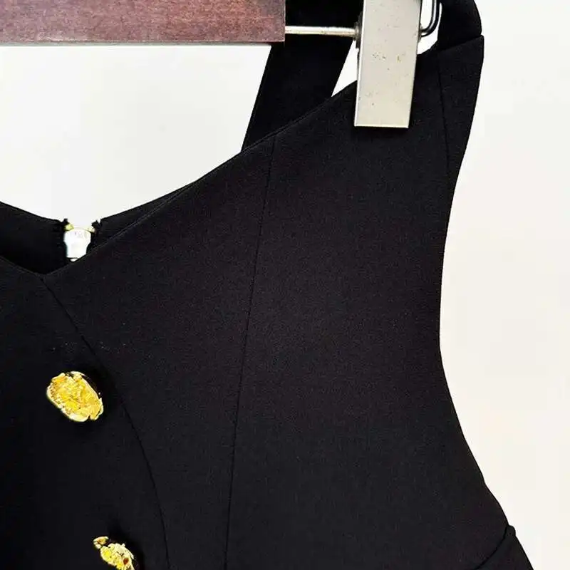 Setelan pakaian luar musim panas, pakaian luar dua potong wanita, kemeja putih kancing sebaris, rok pendek Halter hitam 2 potong