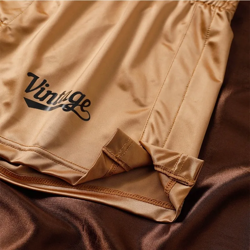 

Men Boxer Silky Satin Underwear High Elasticity Breathable 3D U-Convex Underpant Smooth Shorts Panties Solid Mid Waist Trunk