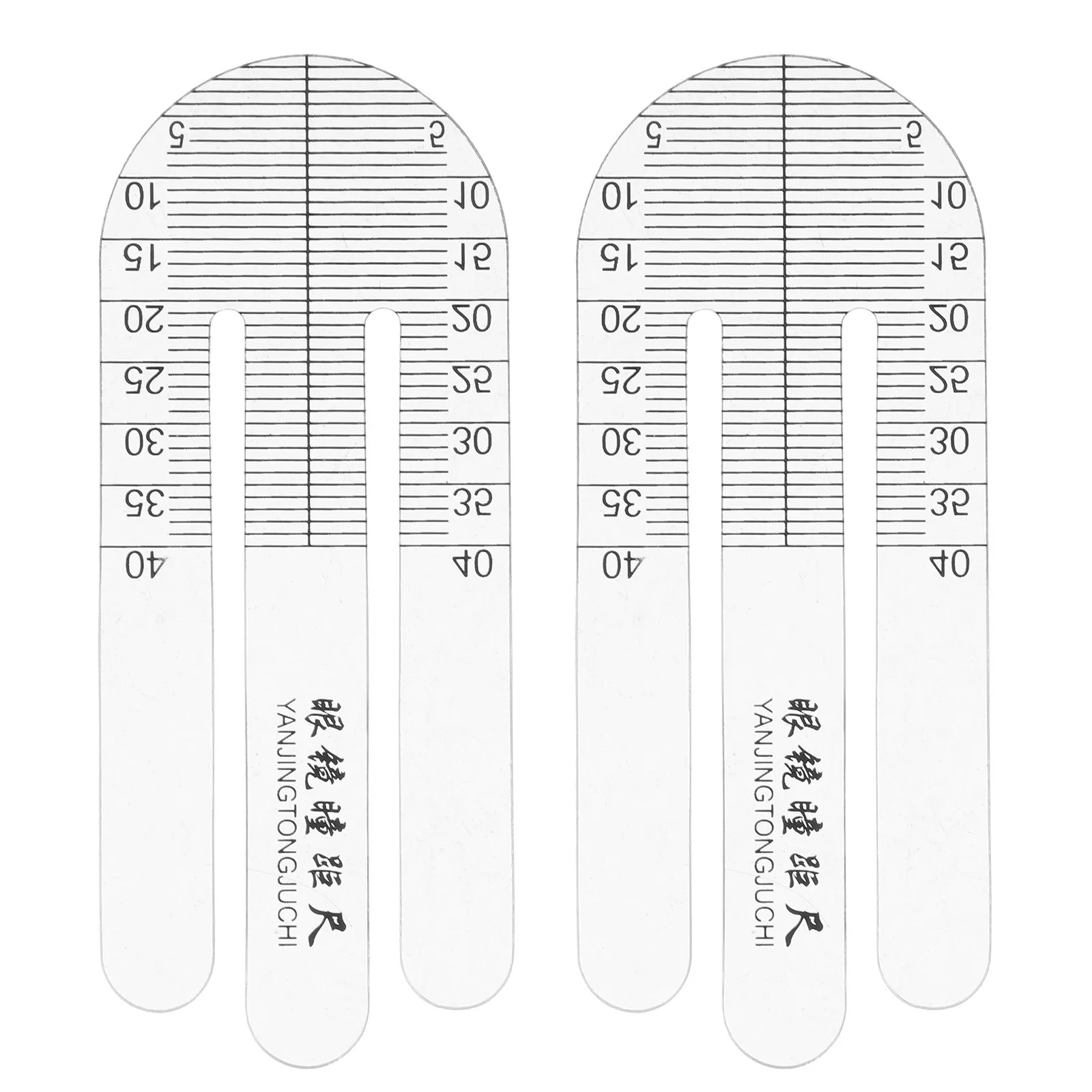 2Pcs Pupillary Distance Calipers Compact Portable Pupil Distance Ruler for Measuring Eye Distances Optical Tool