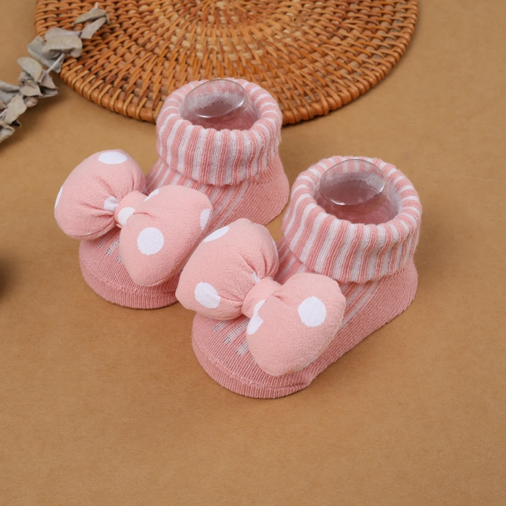 Cute Cartoon Doll Newborn Socks for Boys Girls Winter Soft Anti Slip Cotton Sock Solid Infant Toddler Socks Baby Clothing 0-12M