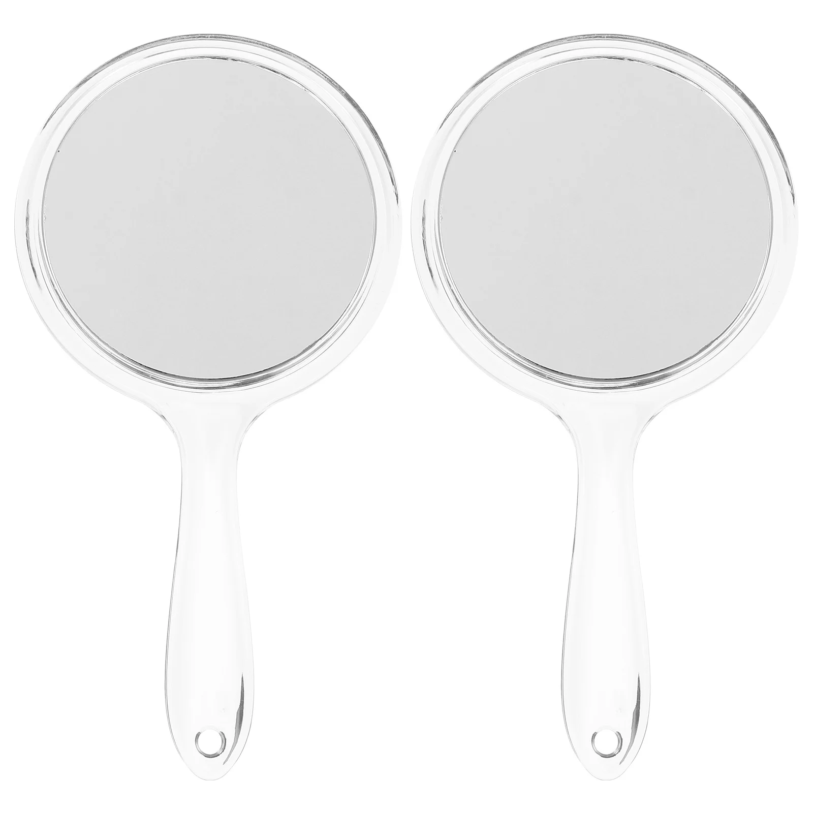 2 個のミラー 3 倍の倍率のクリアフレーム付き軽量ハンドヘルド化粧鏡個人使用旅行用コンパクトサイズ