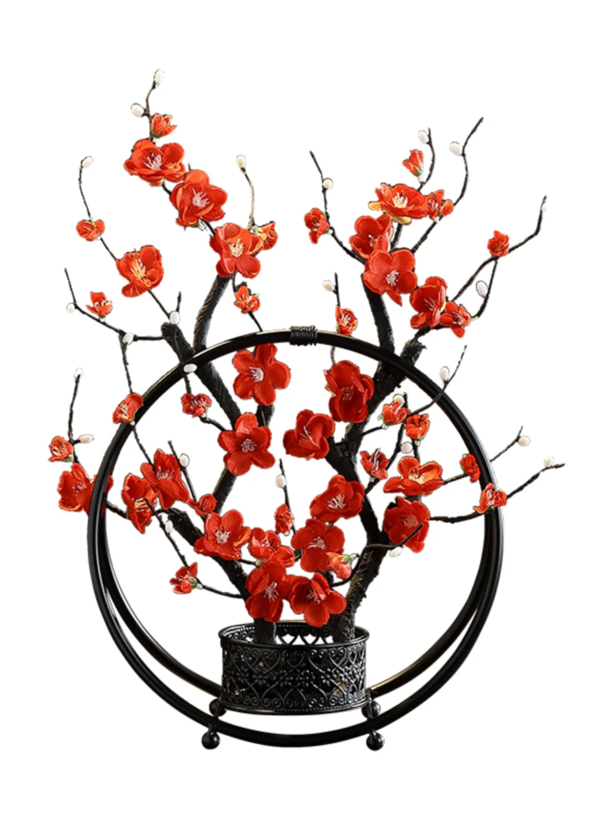 

Chinese living room desktop decoration simulation plum blossom wrought iron ornament