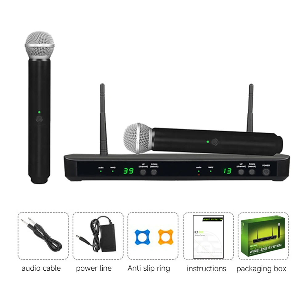 BLX288/BETA58A Dual Wireless Handheld Vocal Microphone System with Two BETA58A for Live Performance and Recording