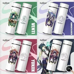 500ml Genshin Impact Vacuum Flasks Temperature Display Thermoses Large Capacity Stainless Steel Cup Insulated Cup Home Drinkware