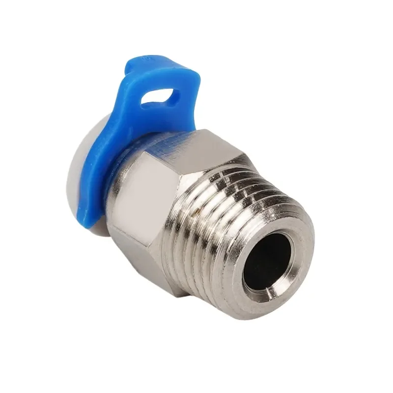 M10 Thread Straight Through Pneumatic Quick Connector JP4-01 Perforated Fitting for V6 Hotend Compatible with Creality Ender