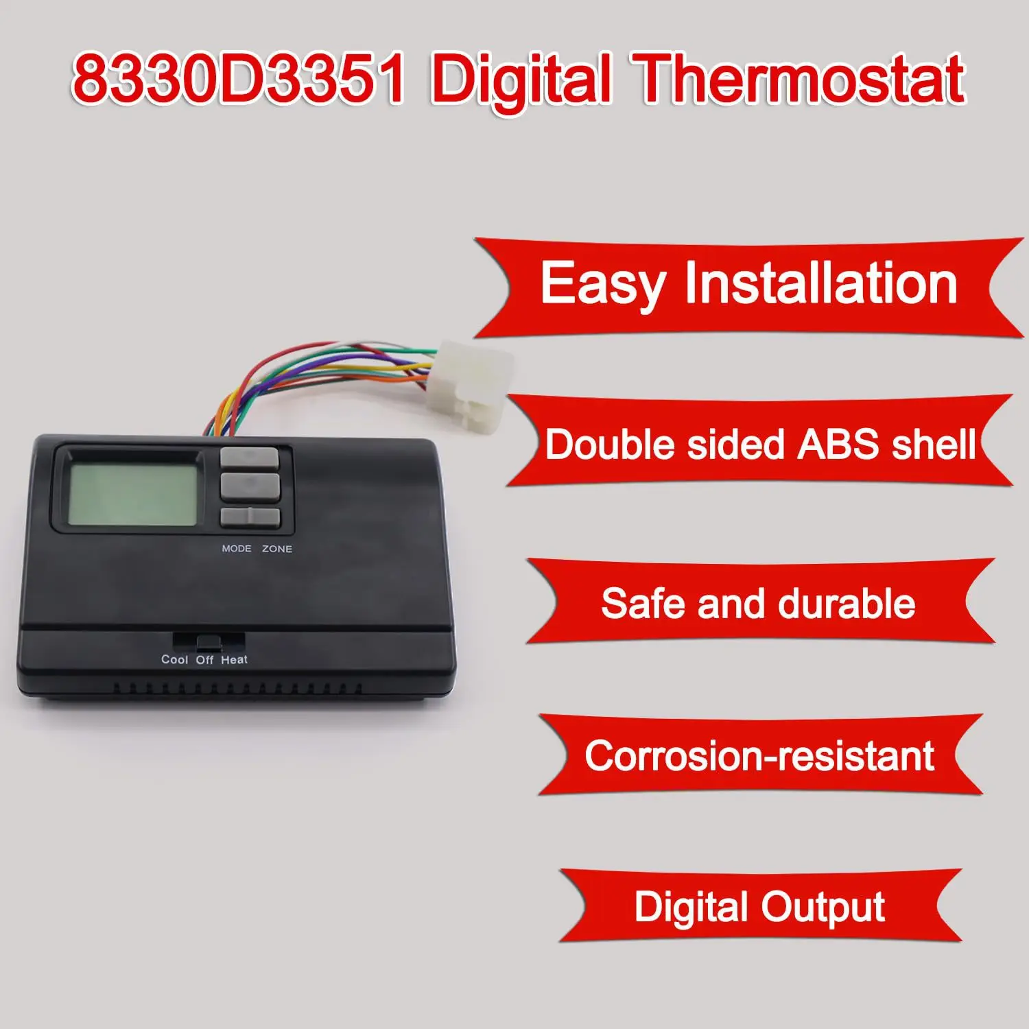 8330D3351 Digital Thermostat RV Thermostat Cooling/Heati Wall Mounted Button