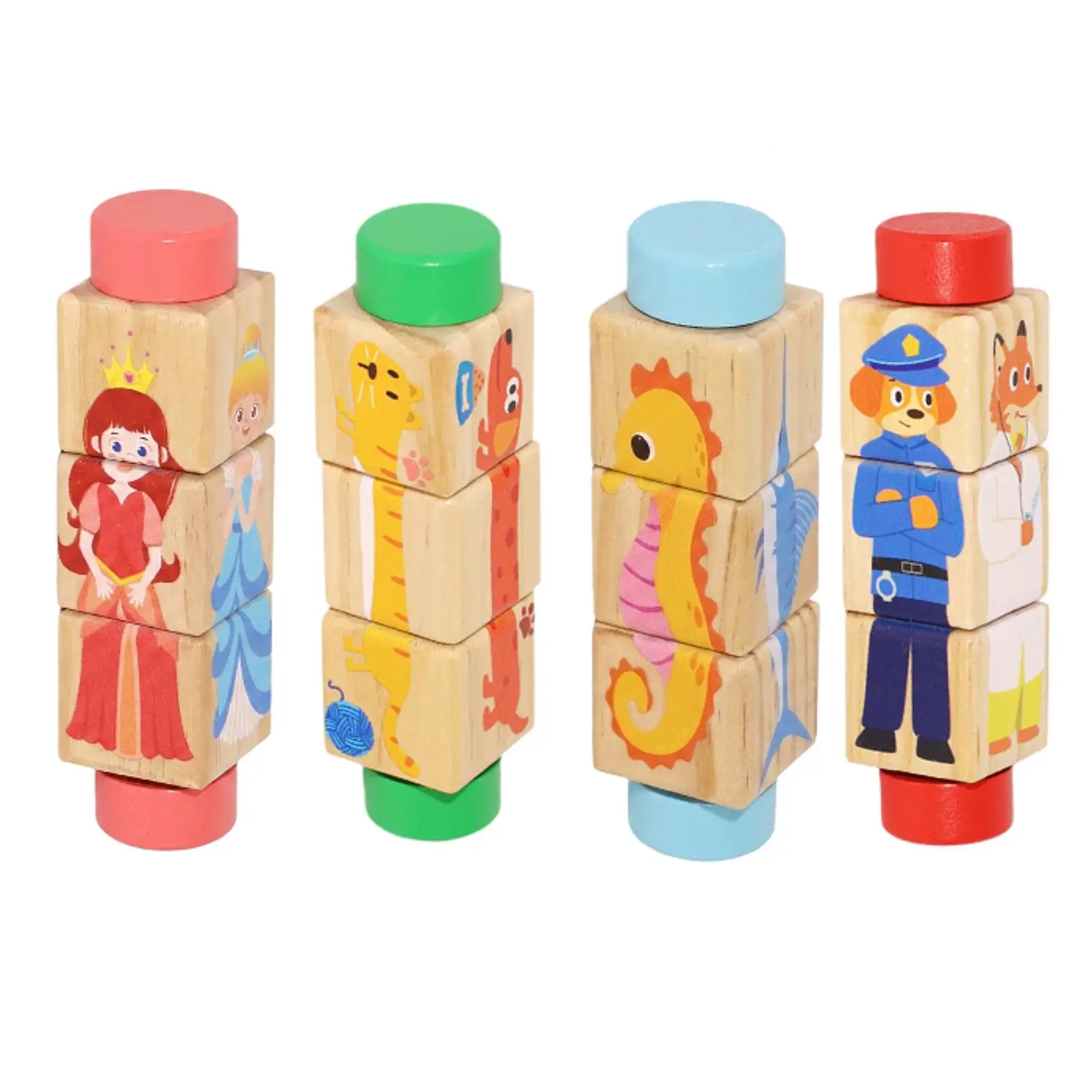 

Wooden Twist Toy Develop Strategic Thinking Hand Grasping Hand Eye Coordination Puzzle Toy Educational Rotating Puzzle Block