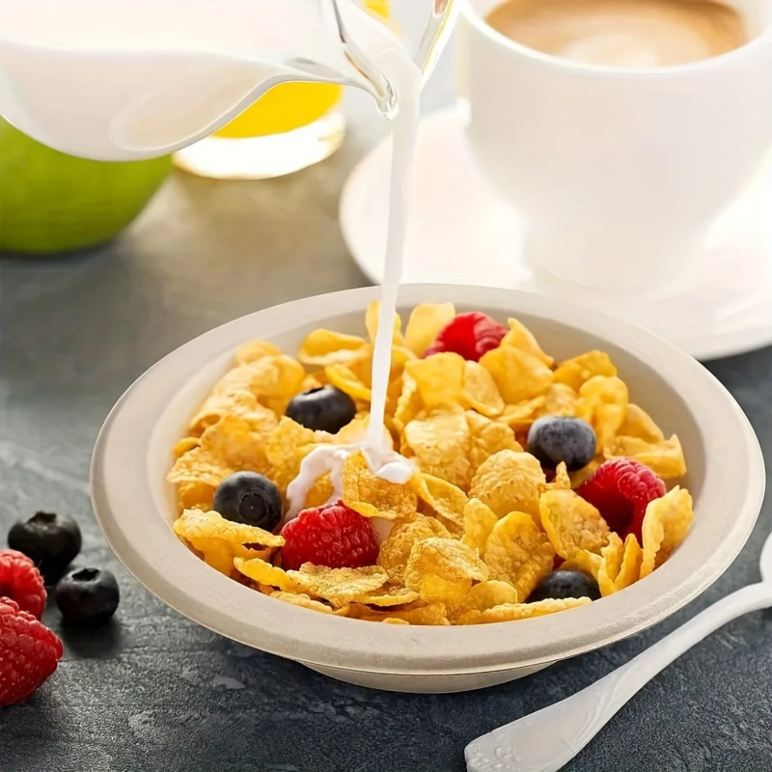 50/100 قطعة، أوعية ورقية قابلة للتحلل 16.91 أونصة أوعية سلطة فواكه للنزهات للاستعمال مرة واحدة، ديكور الحفلات، مستلزمات الحفلات، ديكور العطلات، العطلات