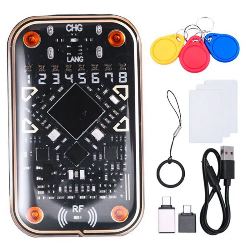 

В наличии: Эмулятор смарт-карт Chameleon V2.0 RFID + считыватель чипов CUID UID на 3 ключа, декодер IC ID, 125K 13.56M