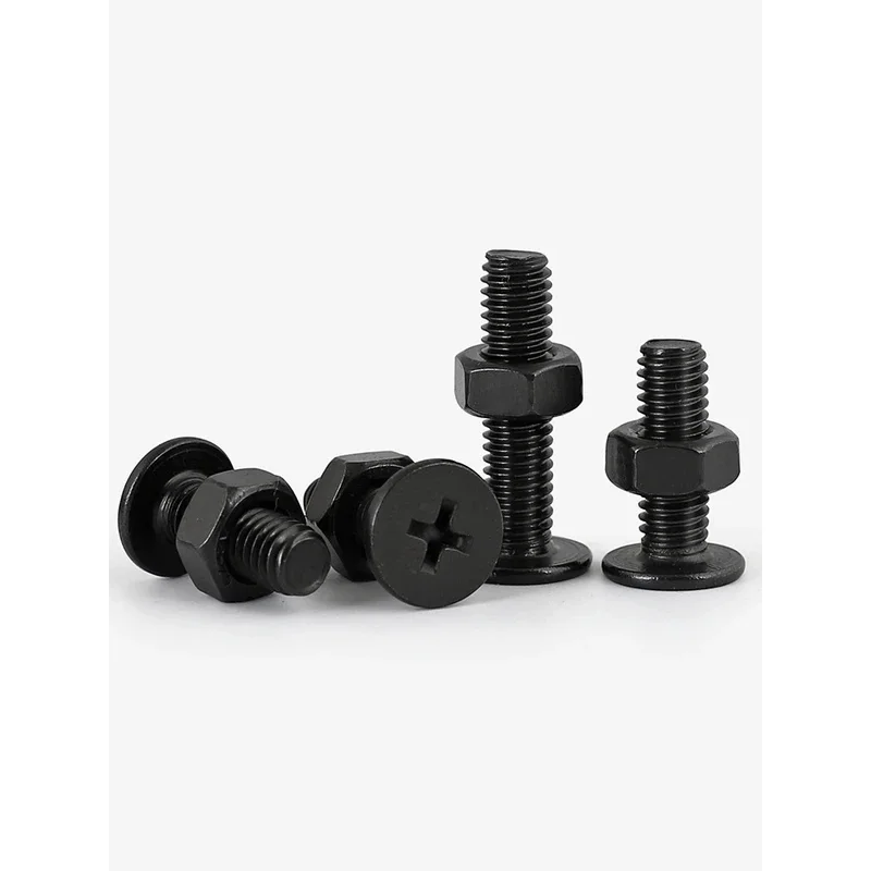 M2-M6 Black 304 Stainless Steel Ultra Thin Flat Wafer Head Phillips Screws and Nuts Set / Laptop Computer Screw Kit A2-70