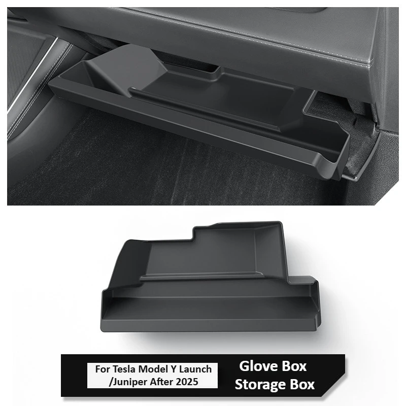 

Ящик для перчаток с левым рукавичком для Tesla Model Y Juniper 2025, лоток для хранения центрального управления автомобиля, органайзер из ТПЭ, автомобильные аксессуары
