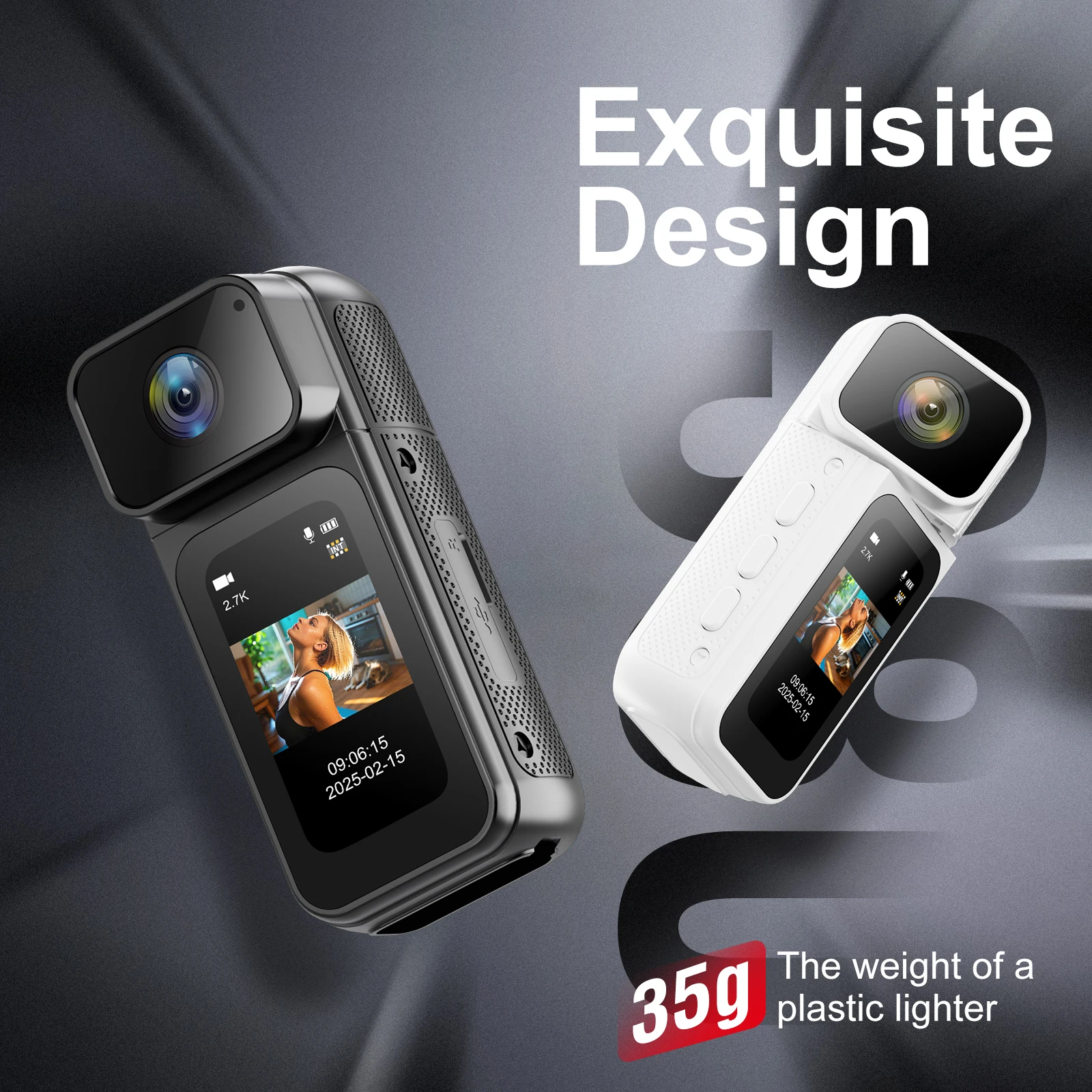 s80 Thumb Pocket Video Recorder 2.7K 1080P Mini Sport Camera 1.47-inch HD Display Video Recording Camera Wireless WiFi Body Cam