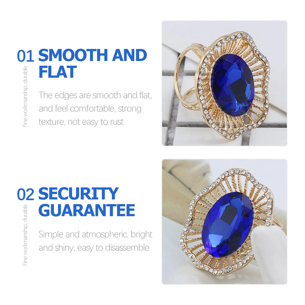 Crystal Buckle Rhinestone Shawl Clasp Alloy Scarf Fastener Hollow Blouse Clip For Women Lady Accessories Fashion Scarf