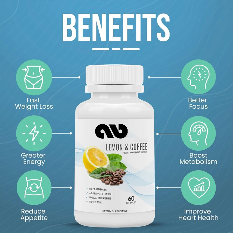 

Lemon and coffee fat burner - promotes metabolism, increases energy levels, enhances attention -60 capsules