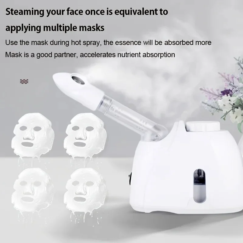 Ozone Facial Steamer Warm Mist Humidifier for Face Deep Cleaning Vaporizer Sprayer Salon Home Spa Skin Care Face Care Machine