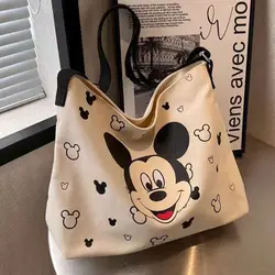 Disney Canvas Bag Girls crossbody bags mickey mouse Summer new large capacity cartoon print student shoulder bag