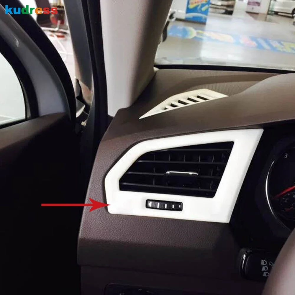 Car Front Side Air Condition Vent Outlet Cover Trim For Volkswagen VW Tiguan MK2 2017-2021 2022 2023 Carbon Interior Accessories