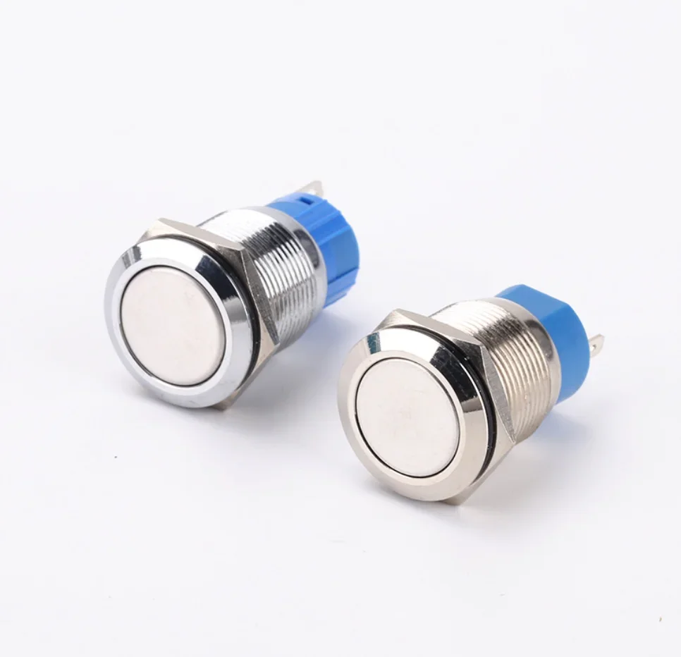 Metal Button Switch 19mm Waterproof Metal Button Switch Waterproof IP67 Latching Non-Latching Button Switch