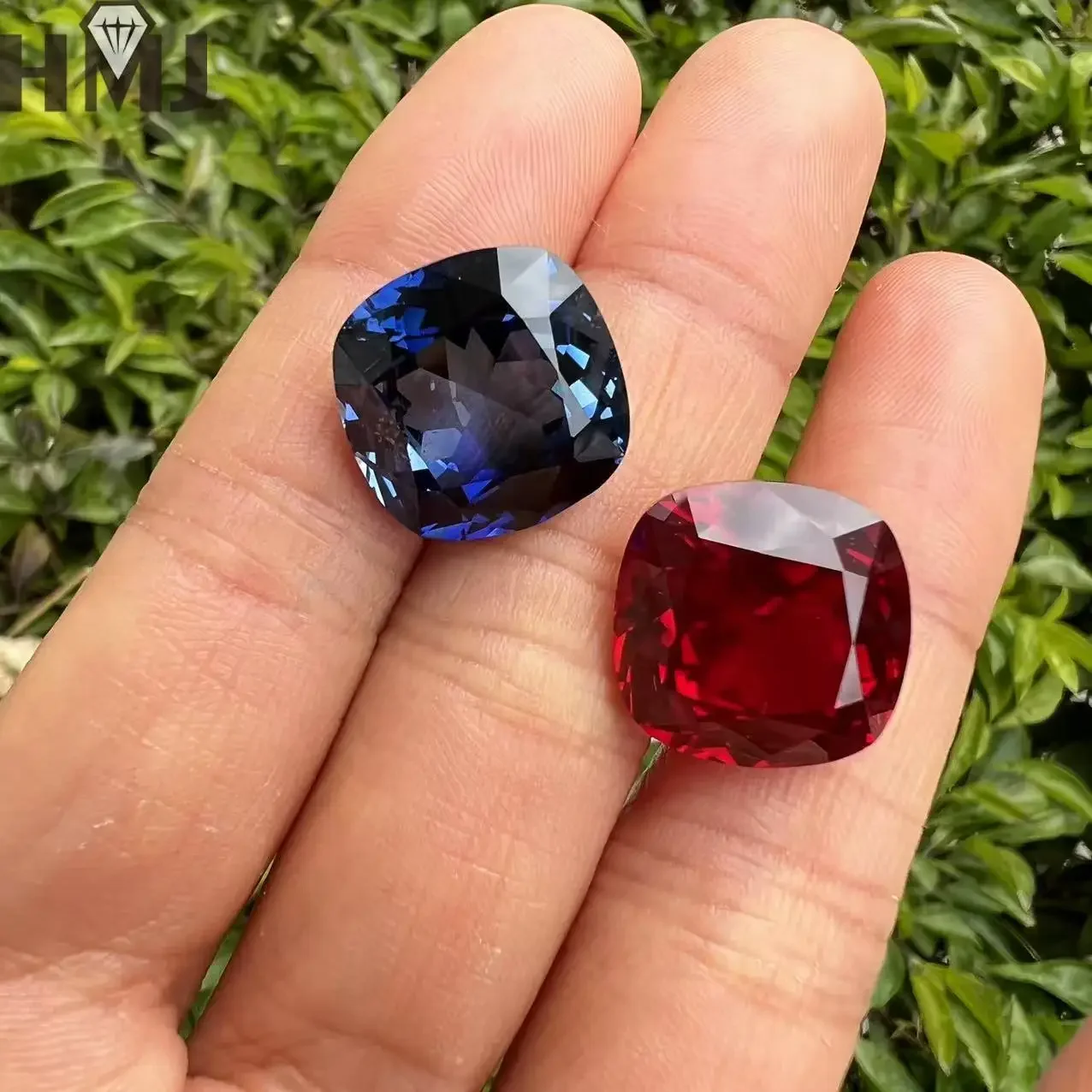 Lab Grown Sapphire  Pigeon Blood Red Ruby Lab Grown Ruby Square Cushion Royal Blue AGL Certificate Stones for DIY Jewelry Making