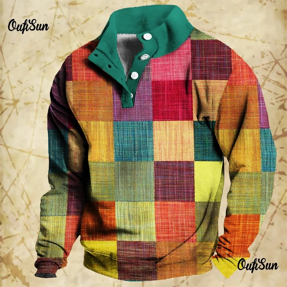 Jacket New Vintage Hooded Men Plaid Patchwork Pattern Autumn Hoodie For Men's Y2k Long Sleeve Casual Pullover Tops Sweatshirt