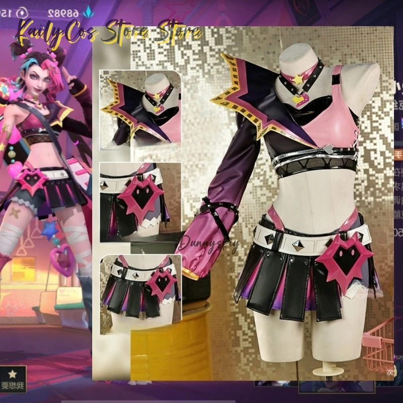 

Lovestruck Jinx Cosplay Costume LOL Valentine's Day New Skin Jinx Women Cosplay Costume Halloween Full Set
