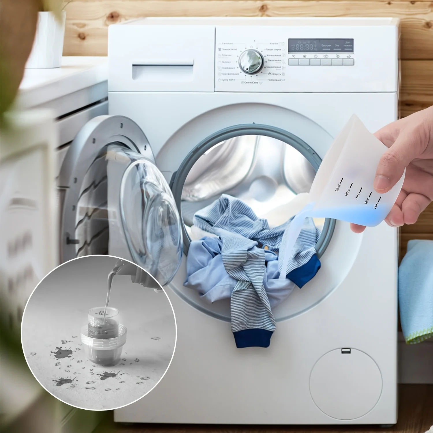 1 قطعة كوب قياس السيليكون الشفاف لتقوم بها بنفسك الجبس الجص 75/125 مللي راتنجات الايبوكسي الغراء خلط كوب مقاومة للحرارة مع مقياس #5