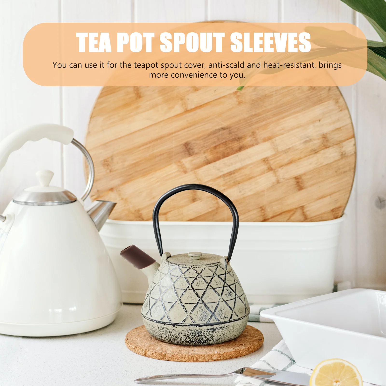Fundas protectoras de silicona para boquilla de tetera, protectores de boquilla para hervidor de cocina, resistentes al calor, antigoteo, tetera casera, 3 uds.
