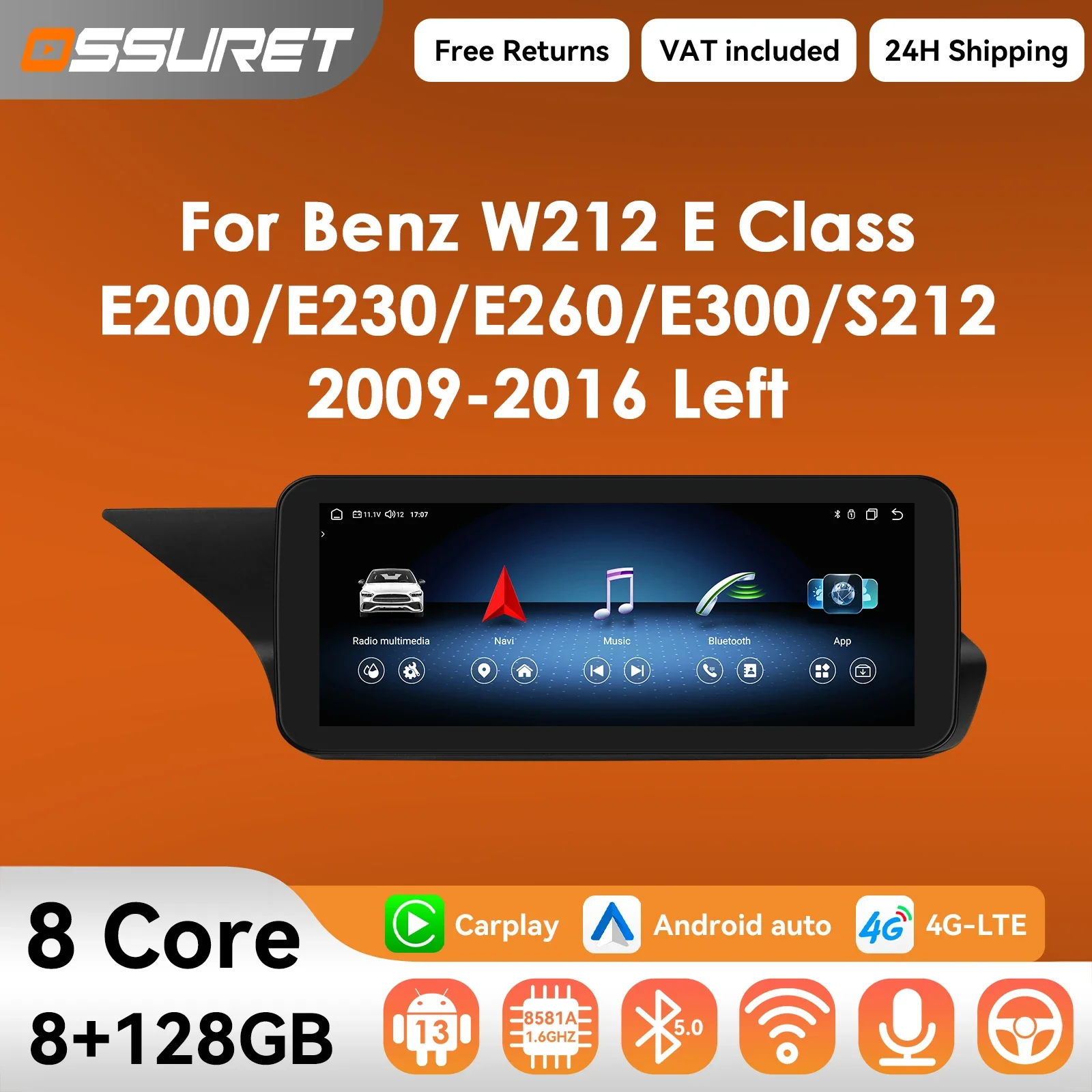 10,25 "AI Carplay Android Auto Auto radio Für Mercedes Benz W212 E-Klasse NTG 4,0 4,5 5,0 E200 E230 E260 E300 S212 GPS multimedia