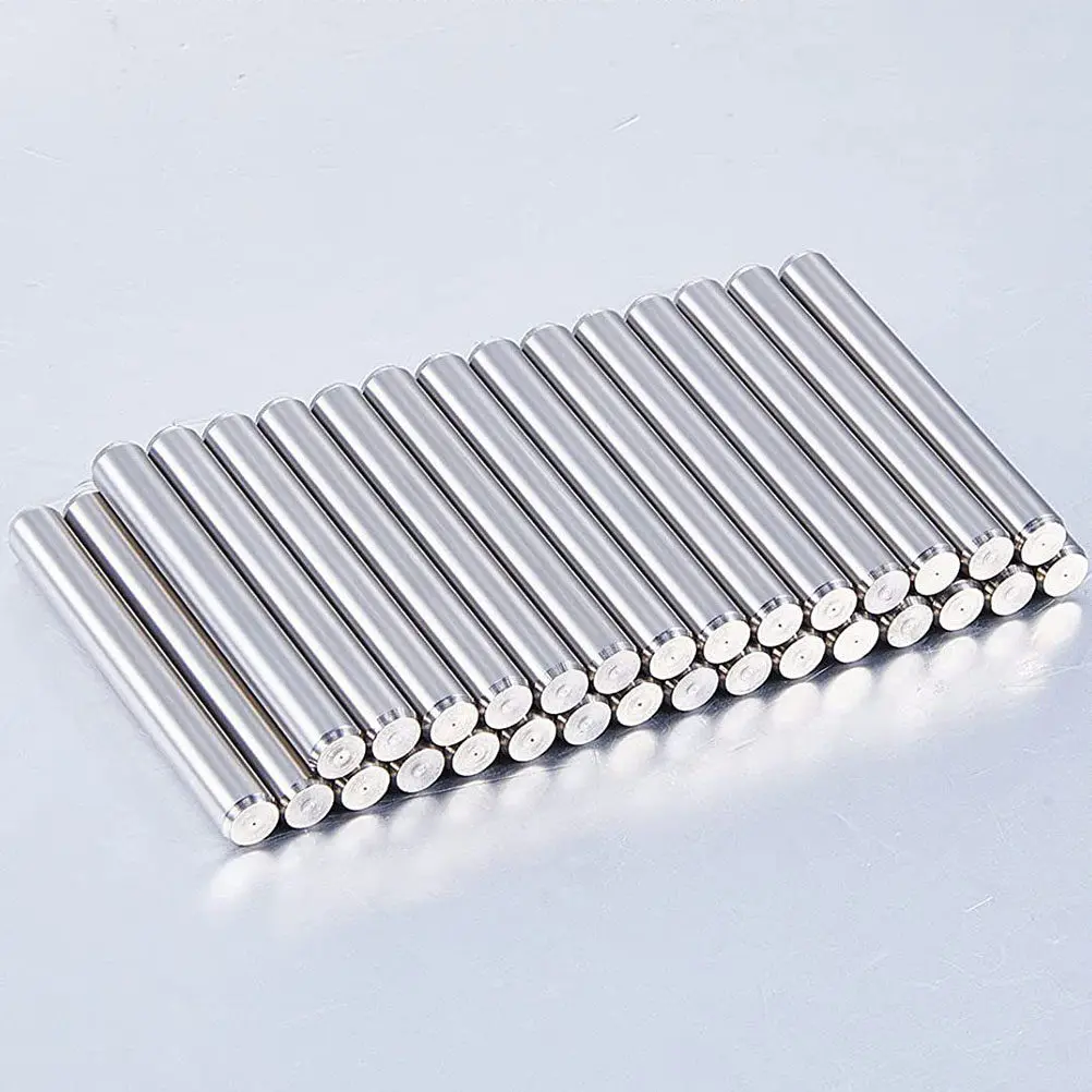 Stainless Steel Dowel Pins 10Pcs 5mm Diameter Cylindrical Shelf Support Pegs for Cabinets Bookcases Furniture