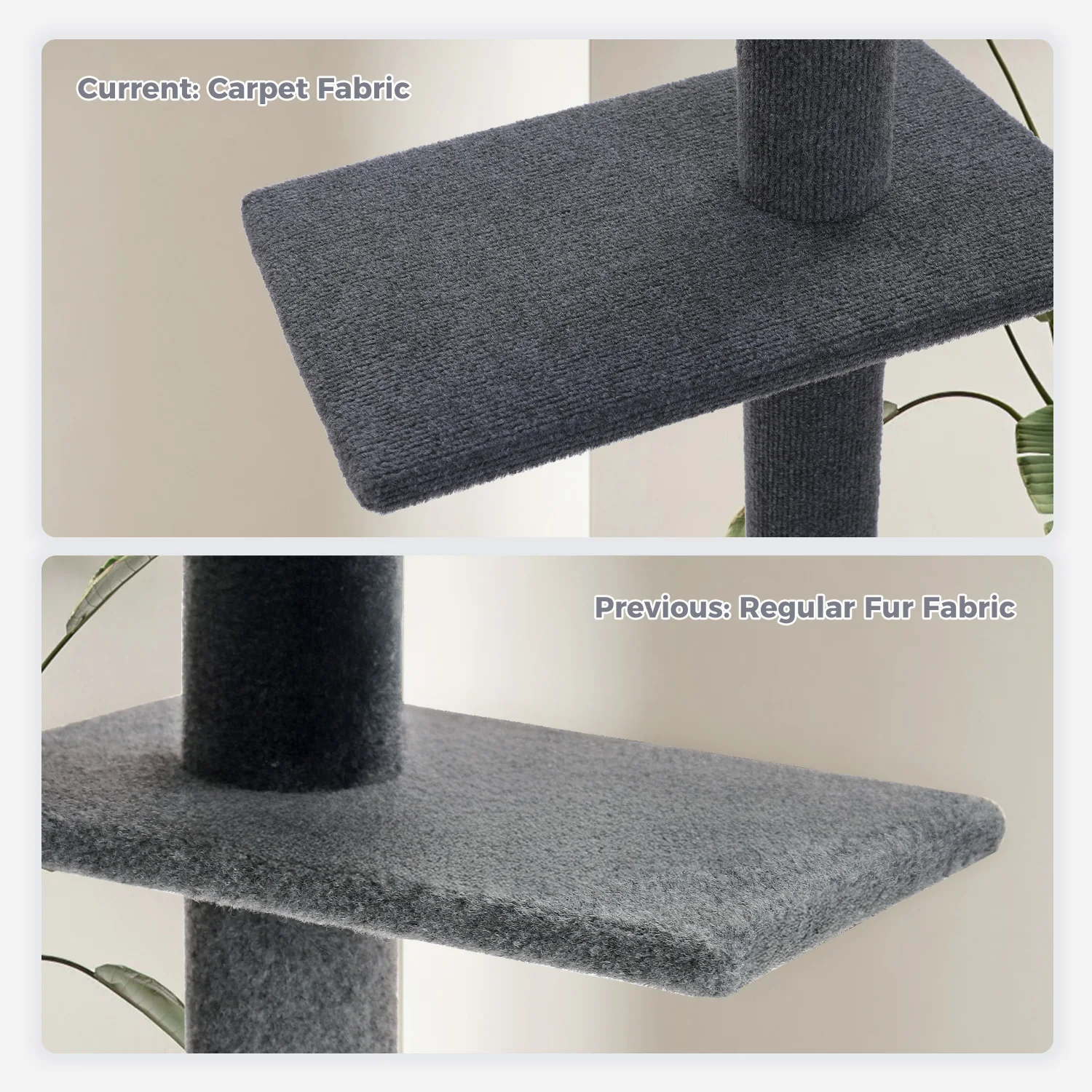 Árbol rascador para gatos con rascadores y altura ajustable - imagen 4