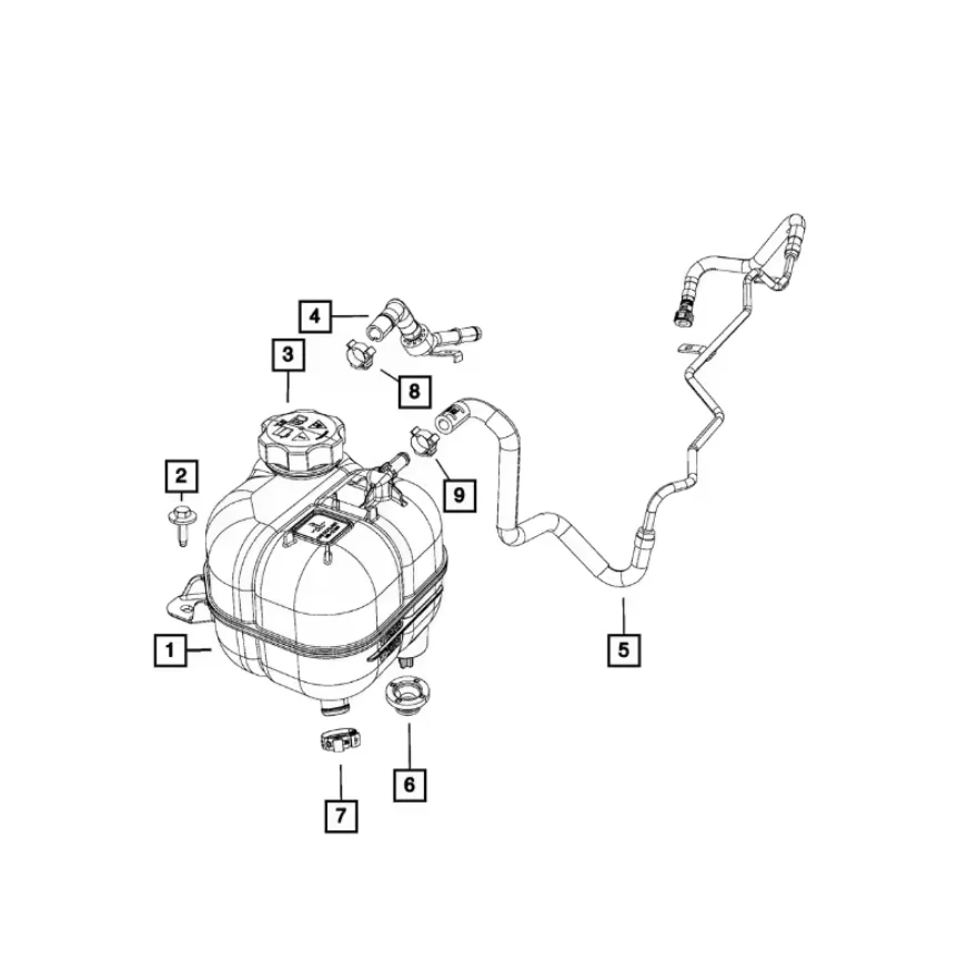 

OEM 55037999AJ CH3014146 55037999AI Expansion Tank for JEEP Grand Cherokee 2013-2016 3.0 CRD V6 4x4