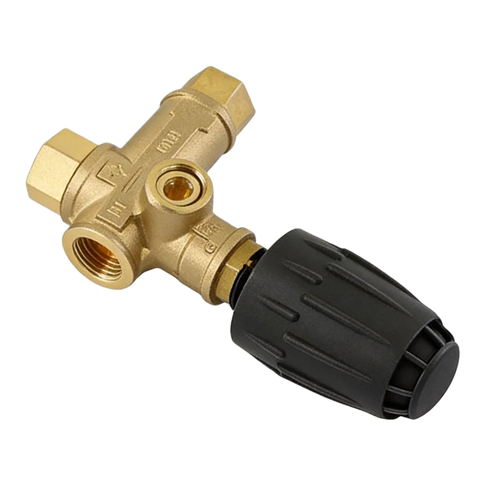 VRT3-310 Unloader Valve Black Spring 4500PSI 10.5GPM Adjustment Knob Brass 3/8'' Fitting High Pressure Washer Accessories