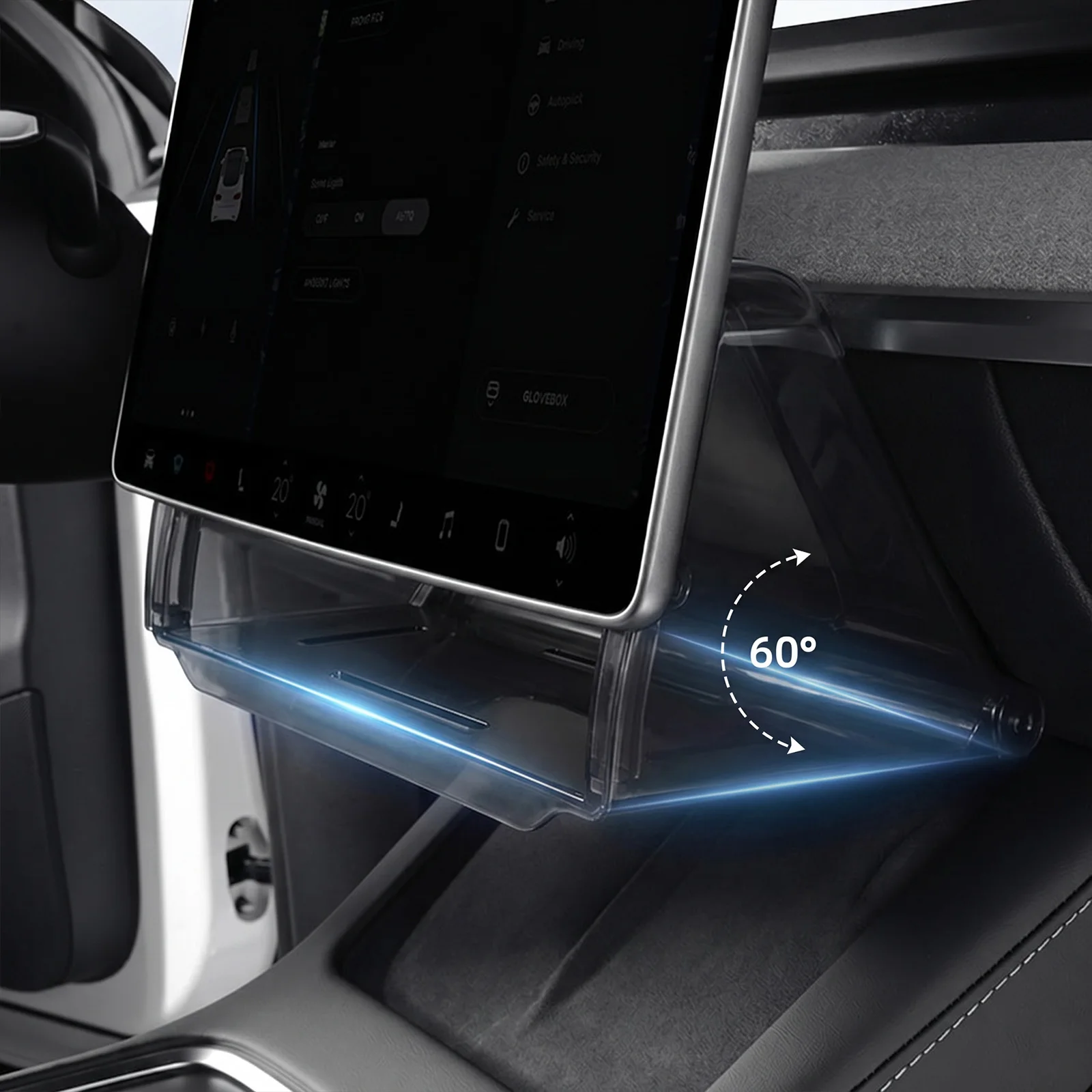 Hidden Storage Organizer for Tesla Model Y and Model YL 2025-2026 Center Console Organizer Tray Automotive Accessories
