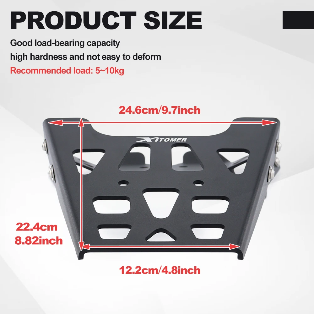 

Для мотоциклов Kawasaki Ninja ZX-10R ZX10R 2016-2026, Ninja ZX-10RR 2021-2026: Держатель для седельной сумки, задний багажник, полка-крепление