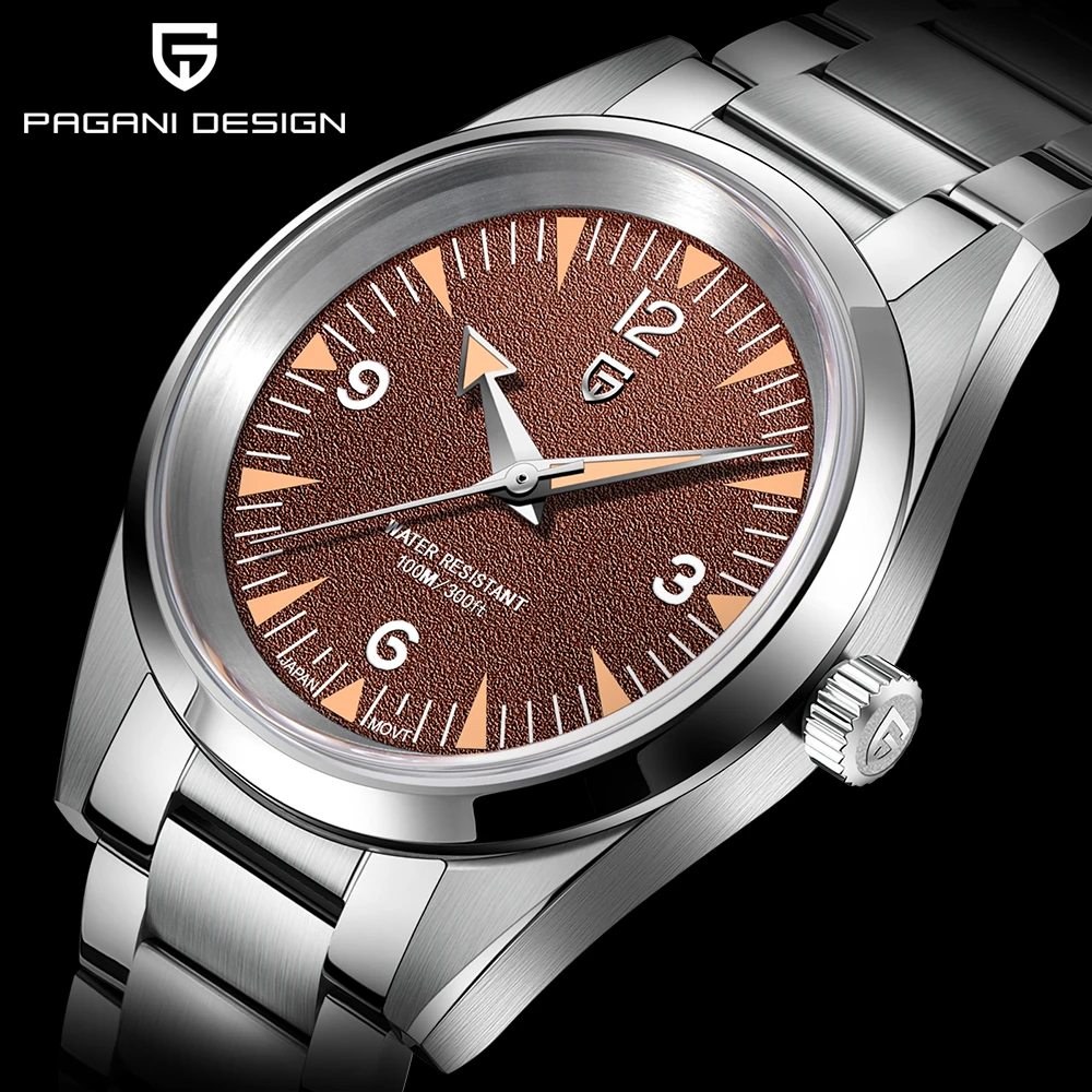 

Мужские кварцевые часы PAGANI DESIGN 2026 New Top VH31, сапфировое стекло, нержавеющая сталь, водонепроницаемость 10 бар, светящиеся стрелки C3, reloj hombre