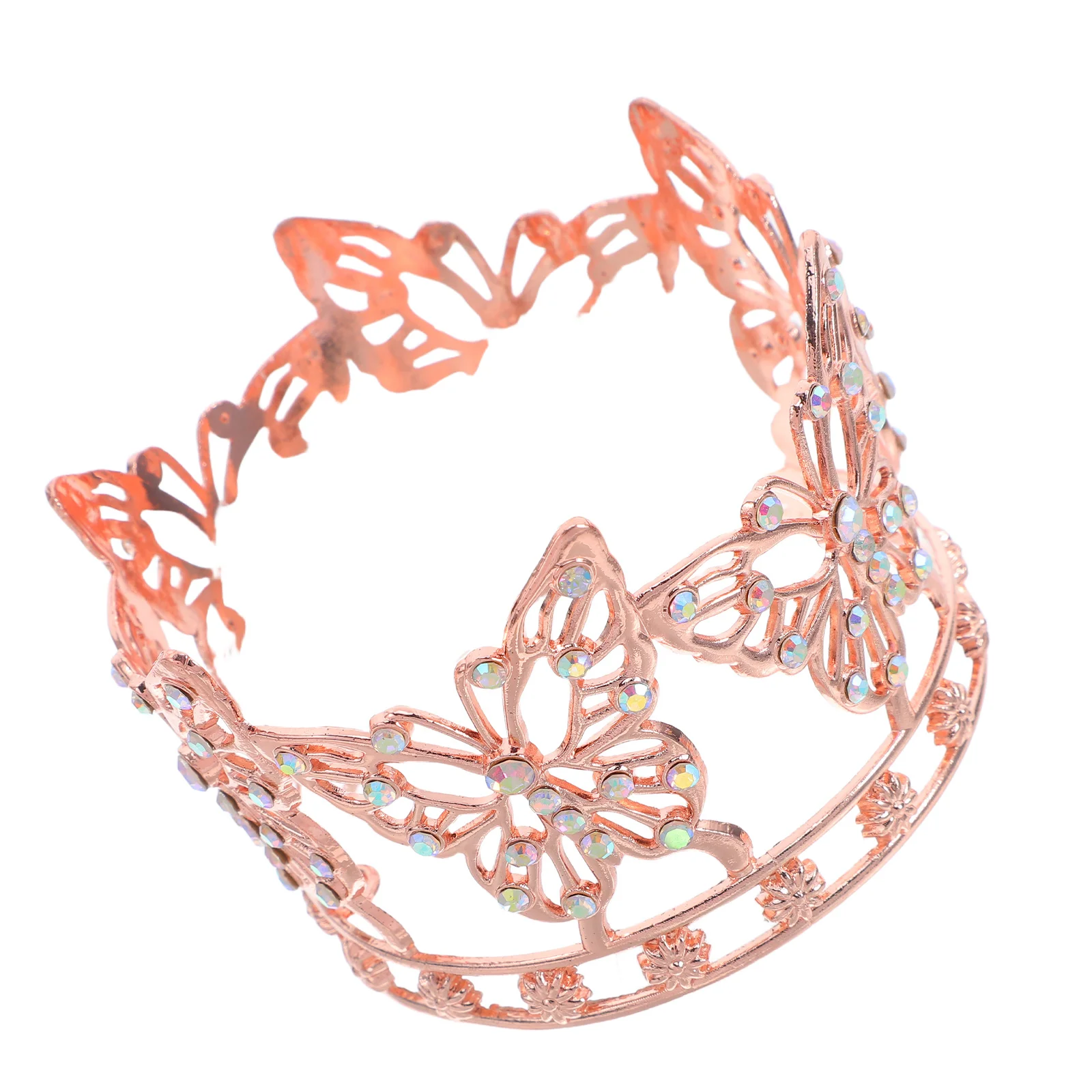 

Butterfly Crown Tiara Rhinestone Zinc Alloy For Women Girls Party Prom Wedding Vintage Dress Up Headpiece Accessory