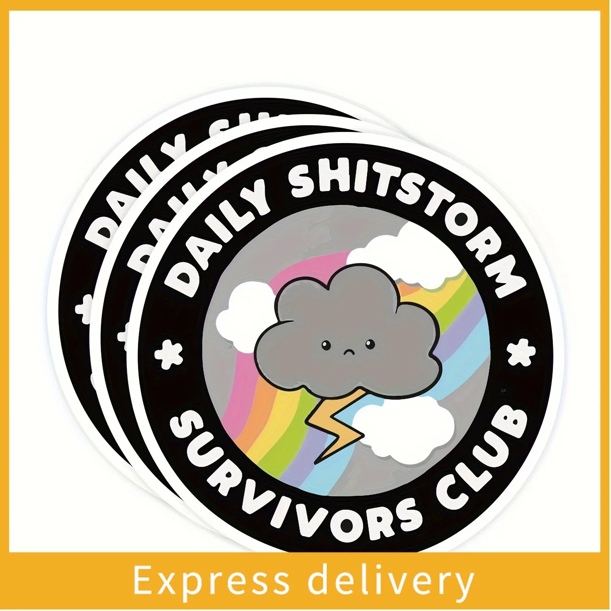 

1PC Daily Shitstorm Survivor Stickers | Funny Vinyl Stickers for Water Bottles and Laptops | Satirical Office Decor and Roller