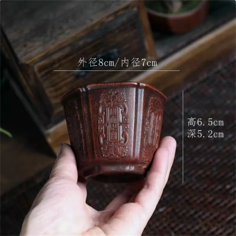 

Circle Dragon Bonsai Pot, Fish Carved,Purple Sand,Tradition China,Classical Chinese Dragon,Garden Decoration